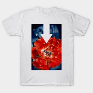 Scarlet Peony Flower T-Shirt